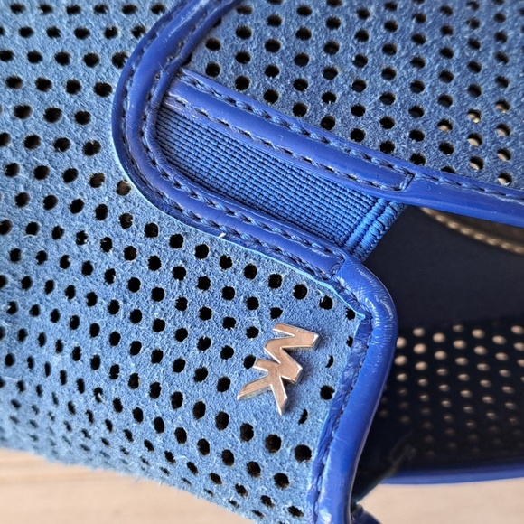 Michael Kors Perforated Suede Leather Slip On Stylish Loafers Sneakers - Picture 3 of 10